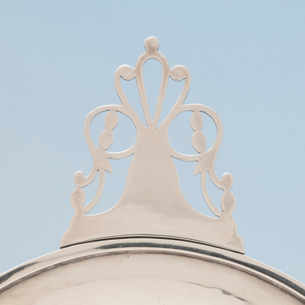 Handle to Frans Gyllenberg and Alfred Swanson Arts &amp; Crafts Silver Sandwich Tray, Boston, c. late 1920&#39;s