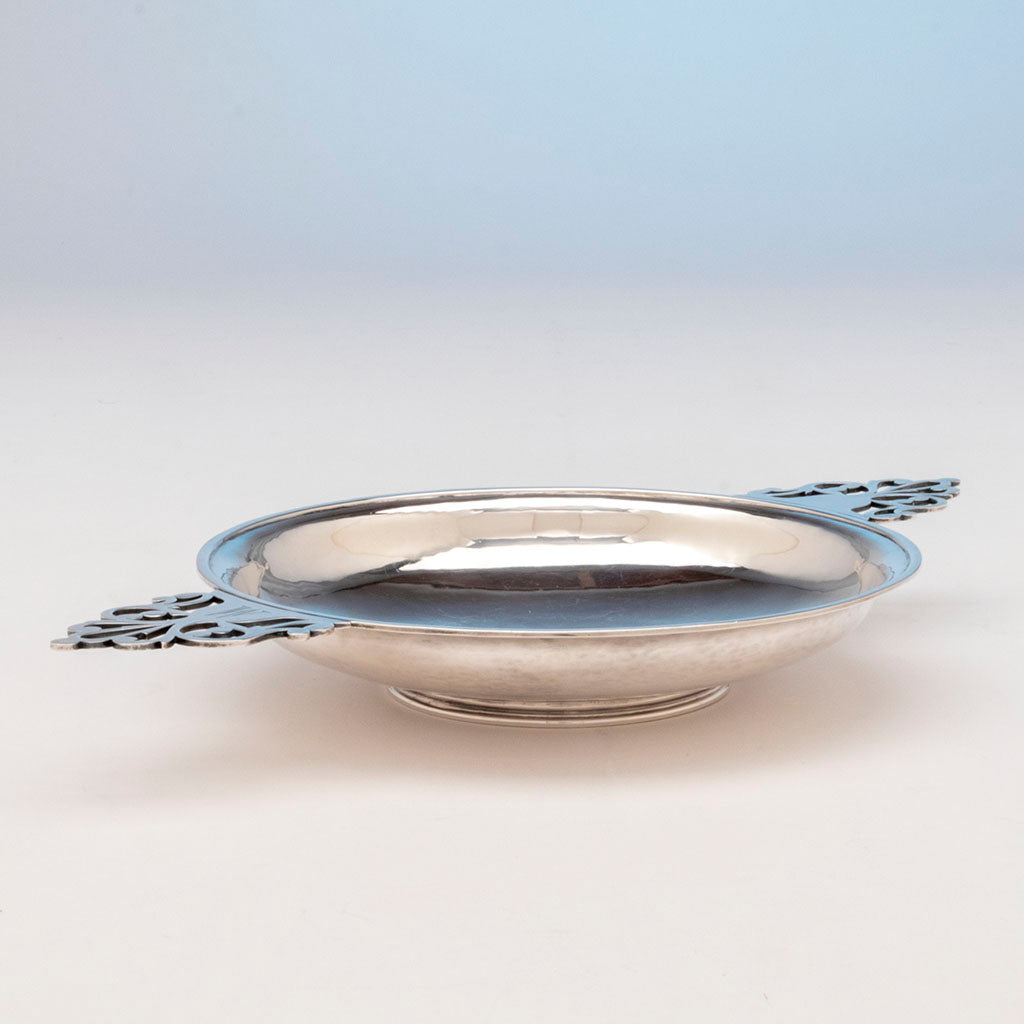 Side of Katherine Pratt Sterling Silver Sandwich Plate, Dedham, MA, 1925