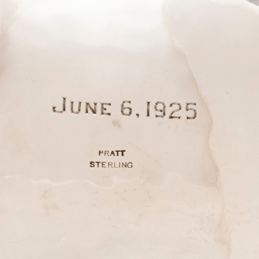 Marks on Katherine Pratt Sterling Silver Sandwich Plate, Dedham, MA, 1925