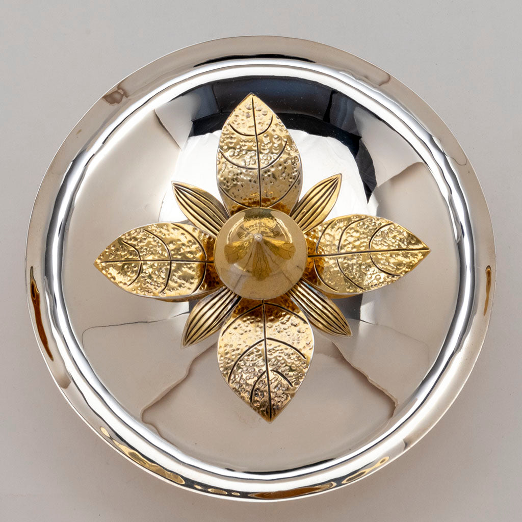 Henry Petzal Modern Sterling Silver Covered Dish, Shrewsbury, New Jersey, c. 1965