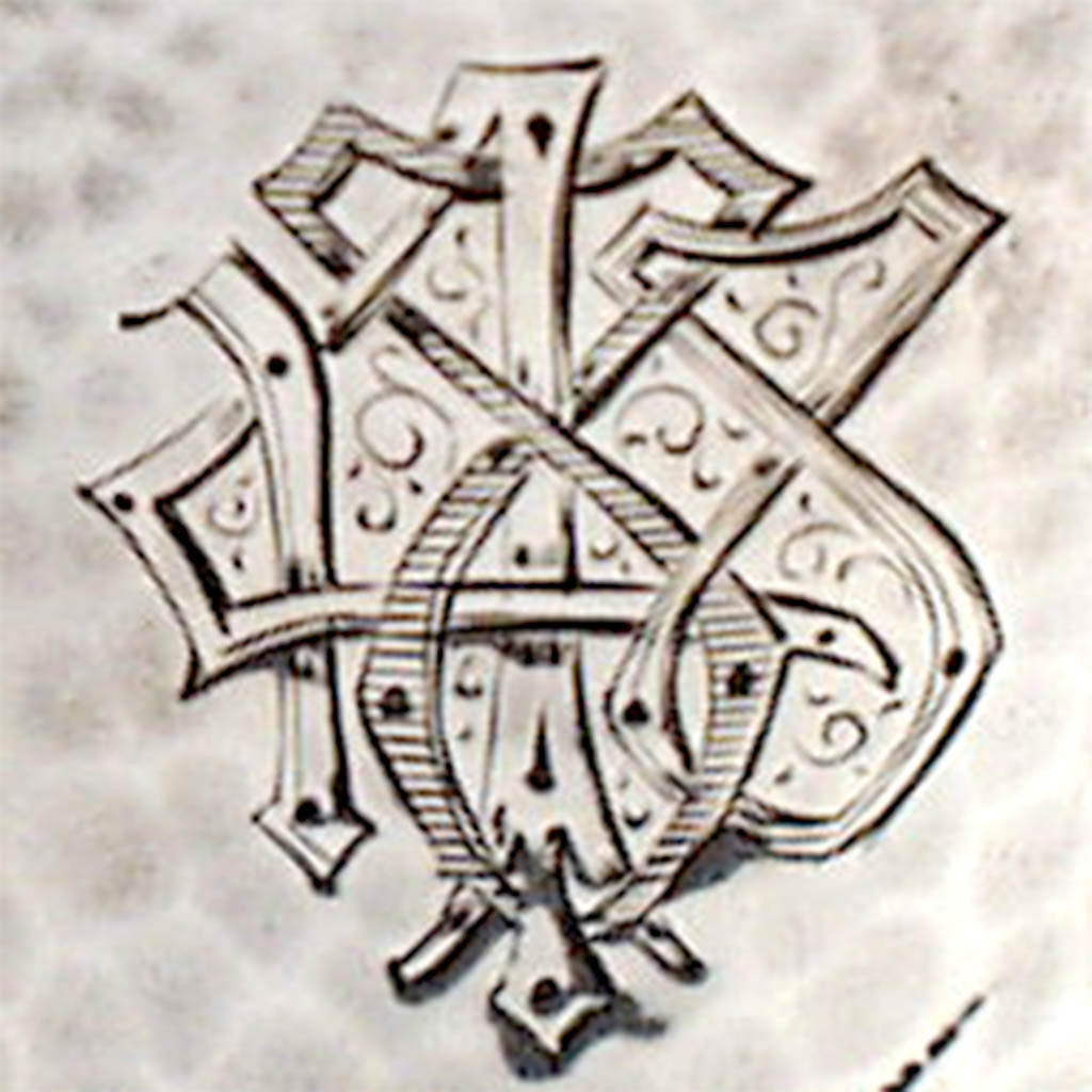 Other Monogram on Dominick &amp; Haff Aesthetic Movement Sterling Black Coffee Pot, c. 1881