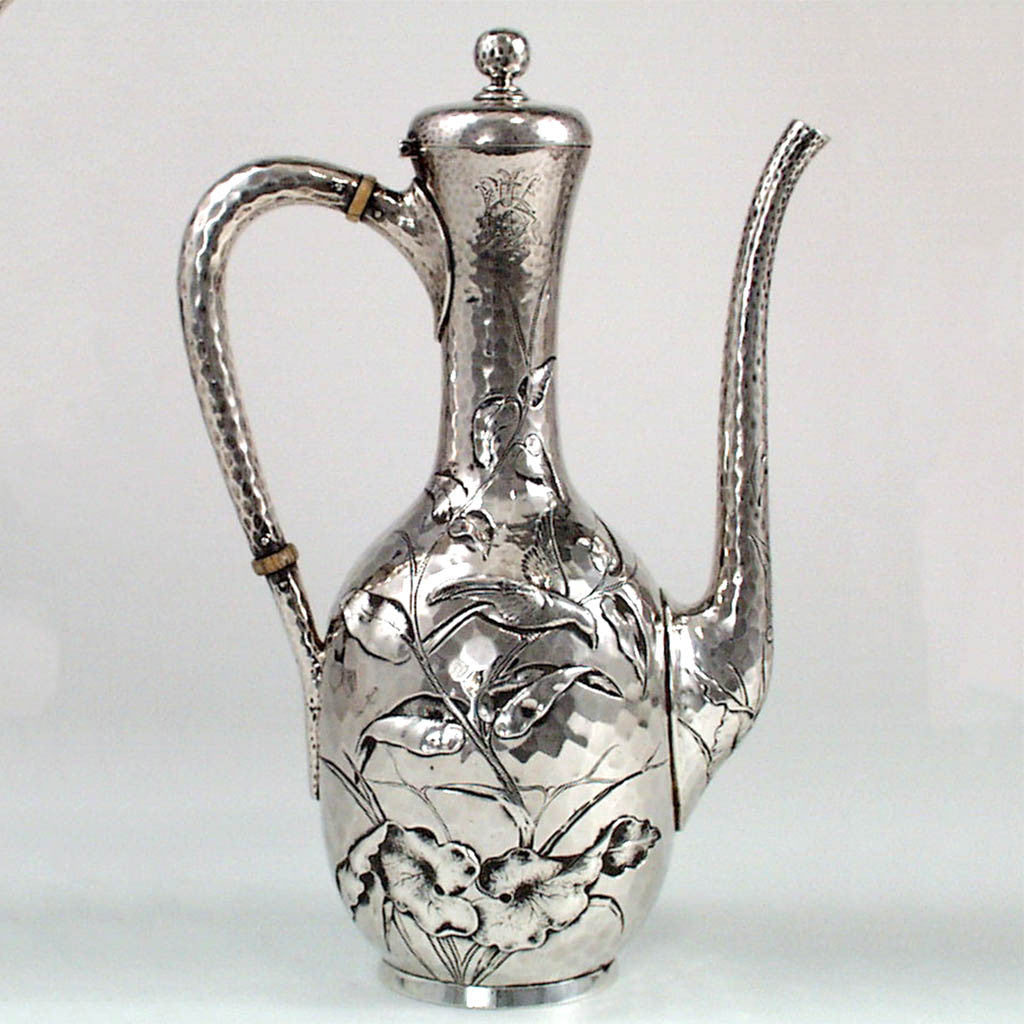 Dominick &amp; Haff Aesthetic Movement Sterling Black Coffee Pot, c. 1881