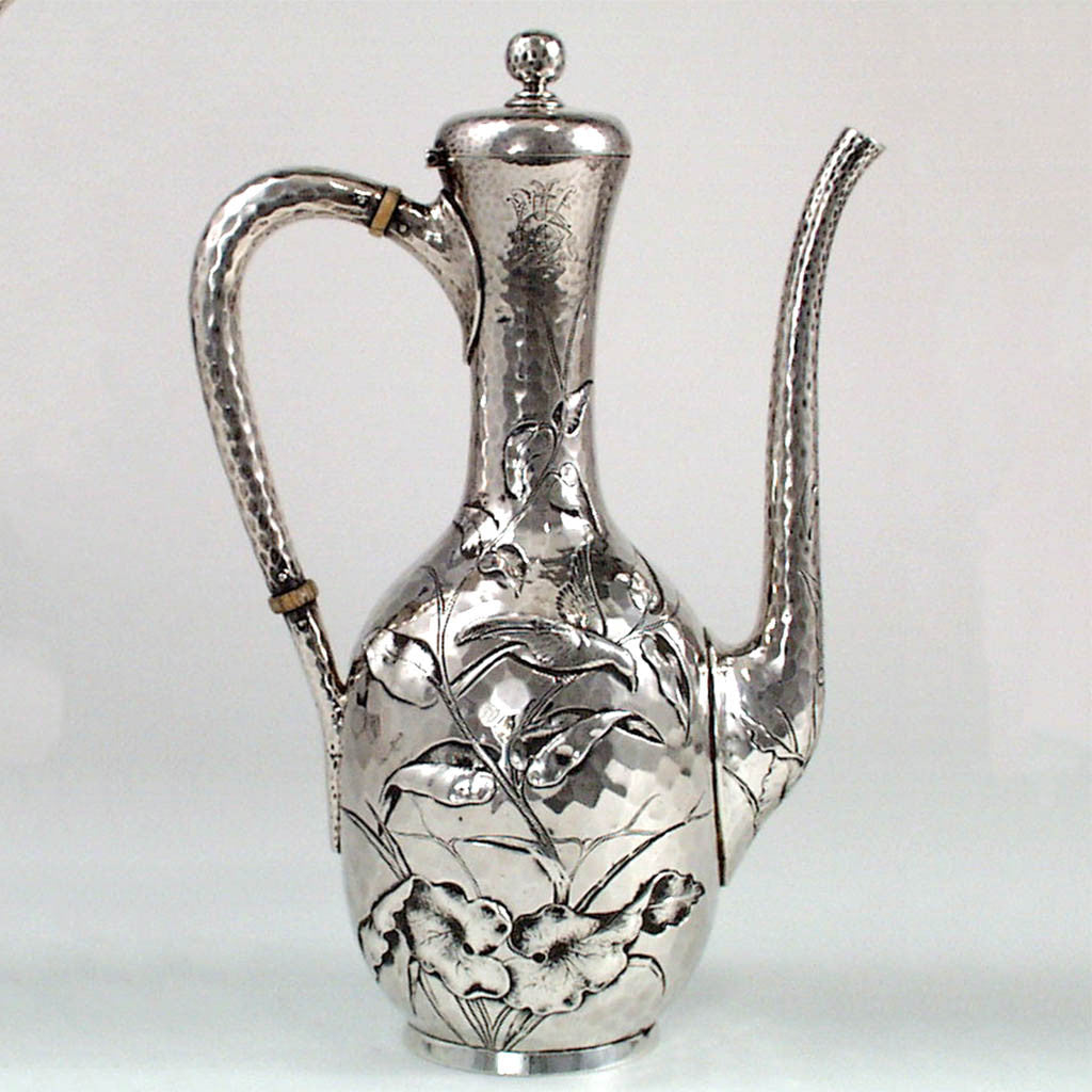 Dominick & Haff Aesthetic Movement Sterling Black Coffee Pot, c. 1881