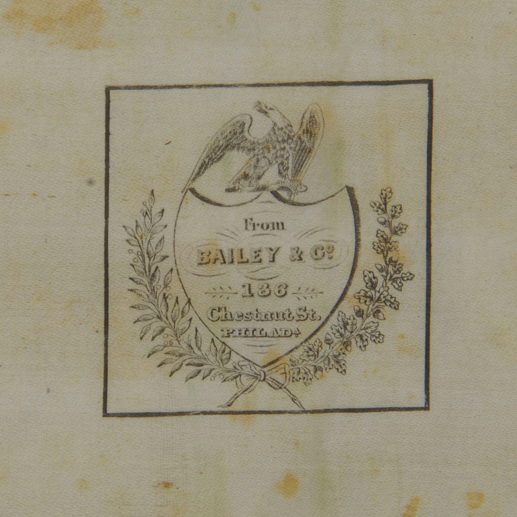 Box stamp on Bailey &amp; Kitchen Antique Coin Silver and Mother-of-Pearl Knives, set of 12, Philadelphia, PA, c. 1846