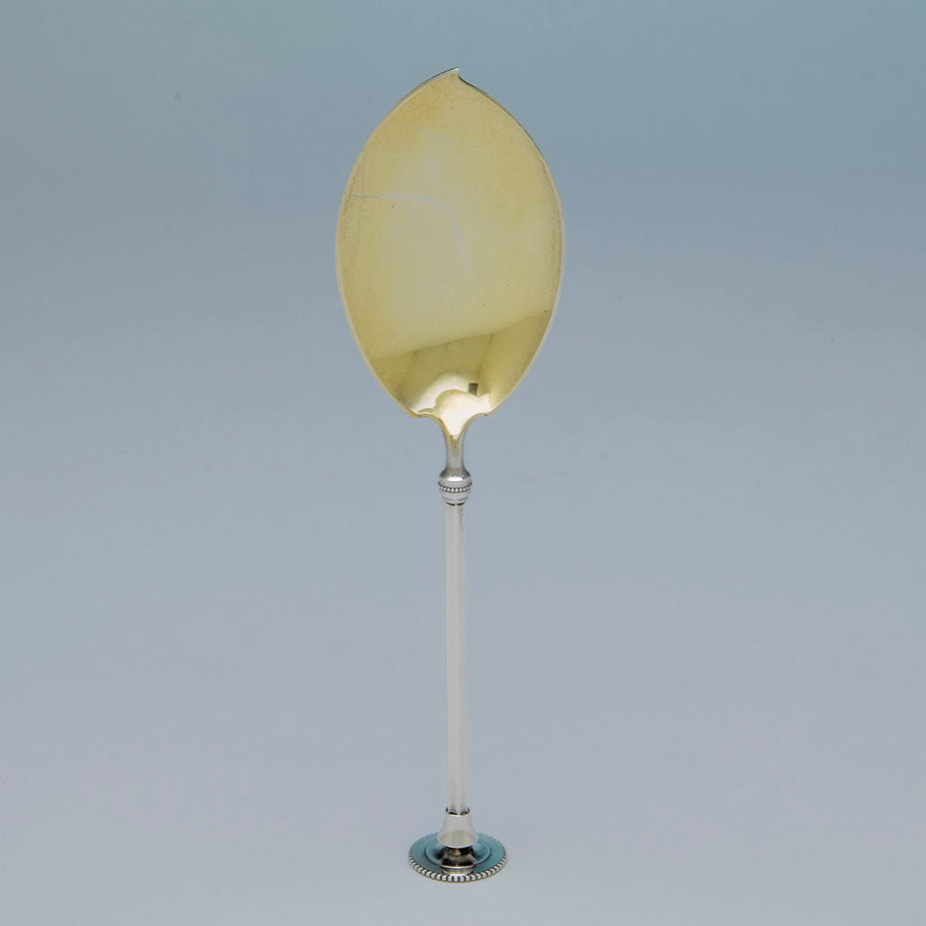 Gorham (attributed) 'Old English' Antique Coin Silver Server, Providence, RI, c. 1860's