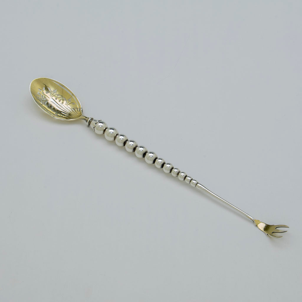 Gorham Antique Sterling Silver Olive Server, Providence, RI, c. 1880s