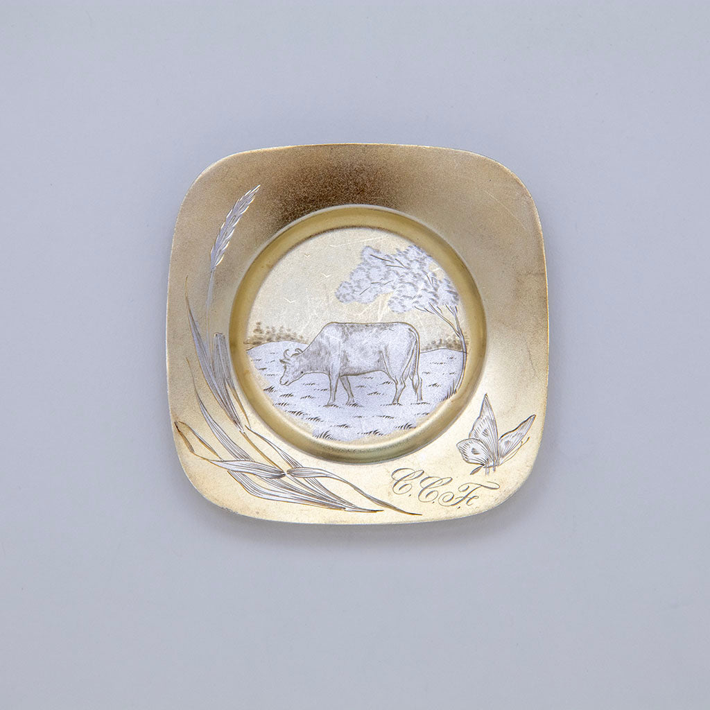 Gorham Antique Sterling &#39;Cow&#39; Butter Pats - 11, Providence, RI, 1881, 1882