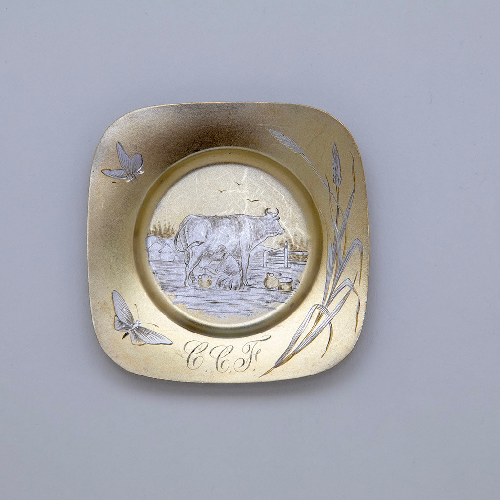 Gorham Antique Sterling &#39;Cow&#39; Butter Pats - 11, Providence, RI, 1881, 1882