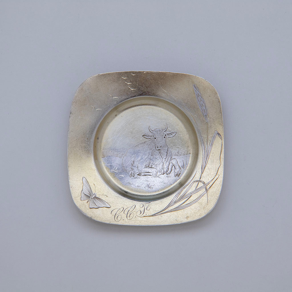 Gorham Antique Sterling &#39;Cow&#39; Butter Pats - 11, Providence, RI, 1881, 1882