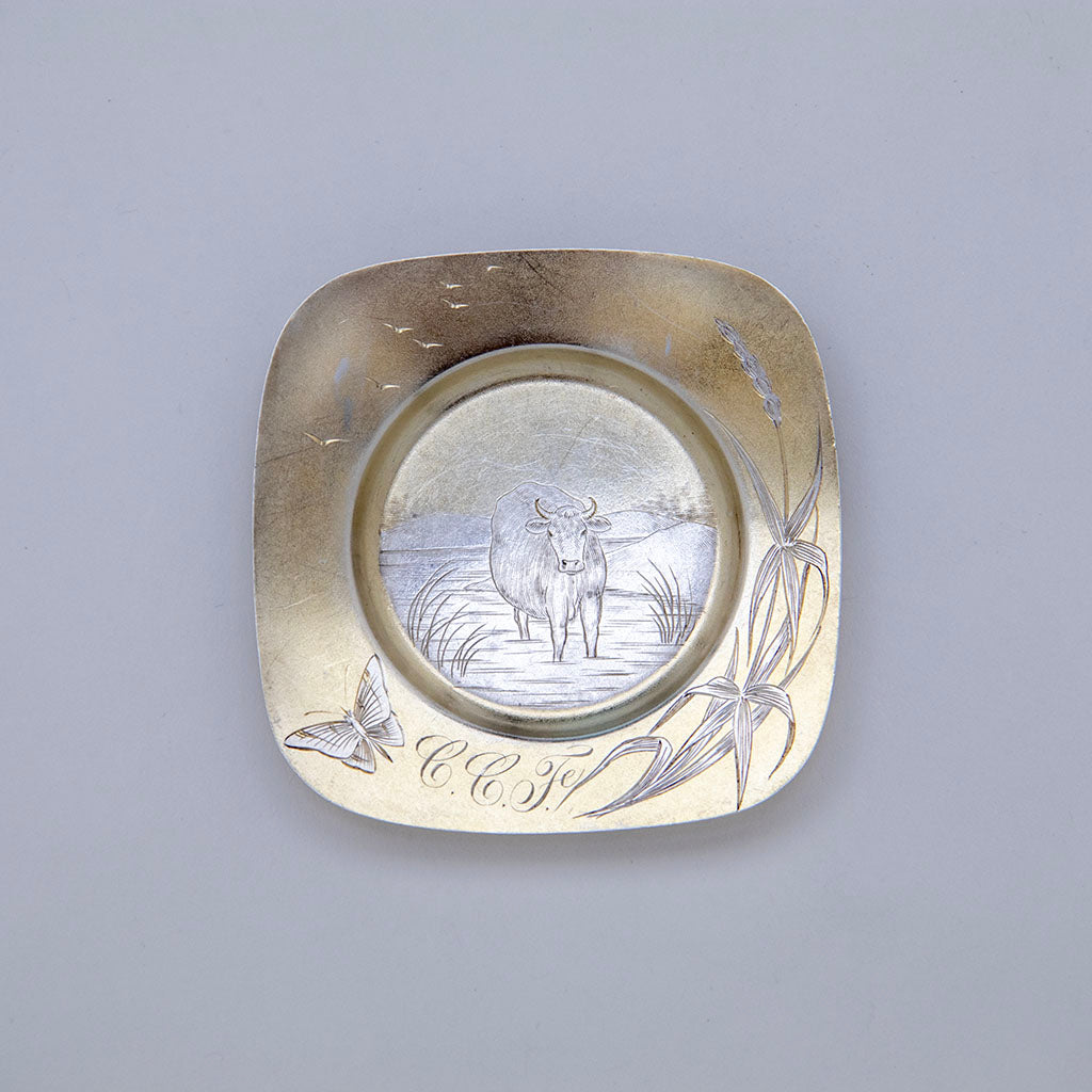 Gorham Antique Sterling &#39;Cow&#39; Butter Pats - 11, Providence, RI, 1881, 1882