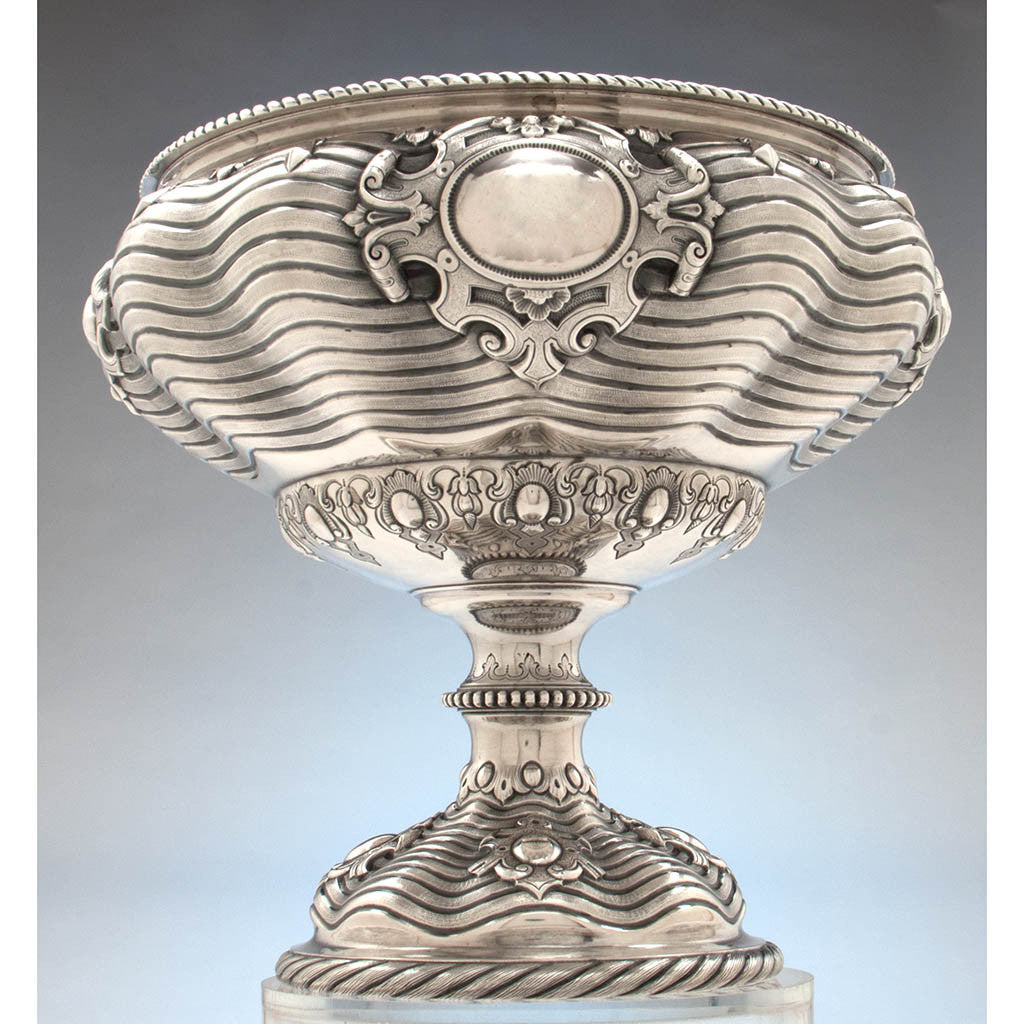 Body of Grosjean &amp; Woodward Antique Sterling Silver Centerpiece Bowl, Retailed by Tiffany &amp; Co., New York City, 1854-65