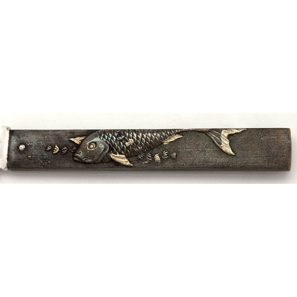 Coy on Gorham Antique Mixed Metal Japanese Design Fruit Knives, set of 6, Providence, RI, c. 1880