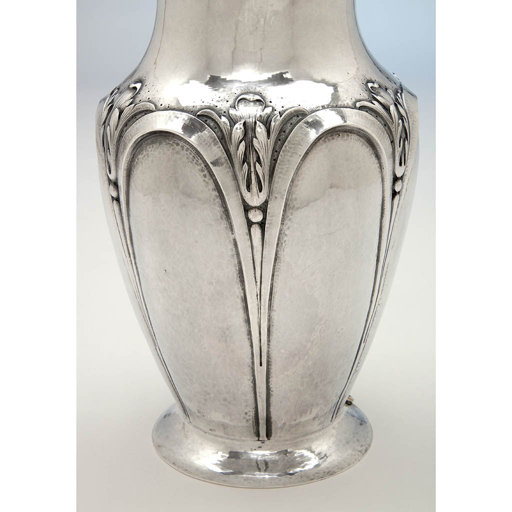 Body of Clemens Friedell Arts &amp; Crafts Sterling Silver and Oyster Shell Lamp, Pasadena, CA, c. 1920