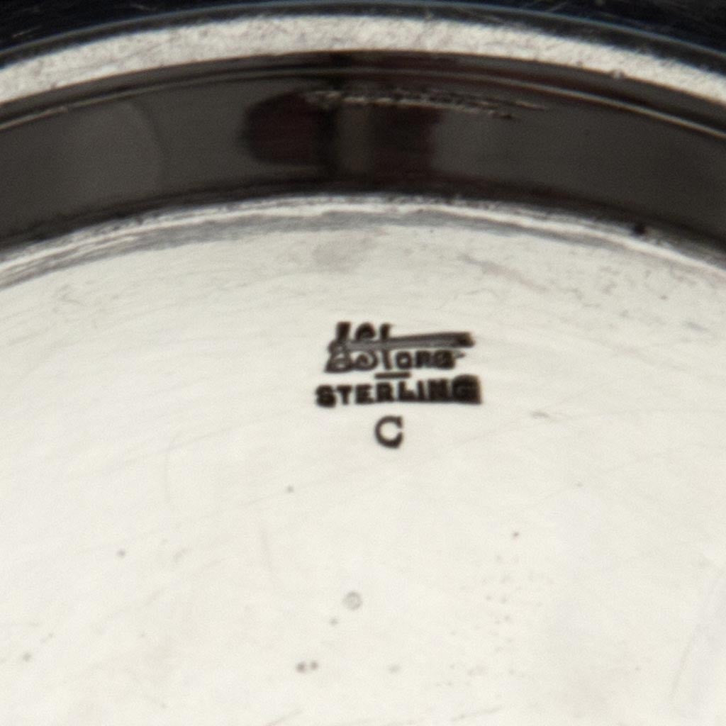 Marks on Arthur Stone Arts &amp; Crafts Sterling Silver Rose Decorated Bowl, Gardner, Massachusetts, 1909-19 