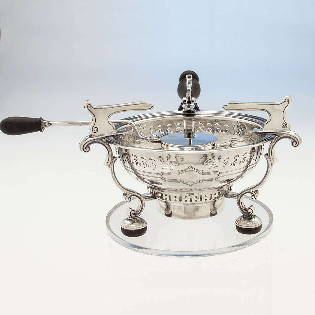 Front of Arthur Stone Arts &amp; Crafts Sterling Silver Brazier, Gardner, MA, c. 1915