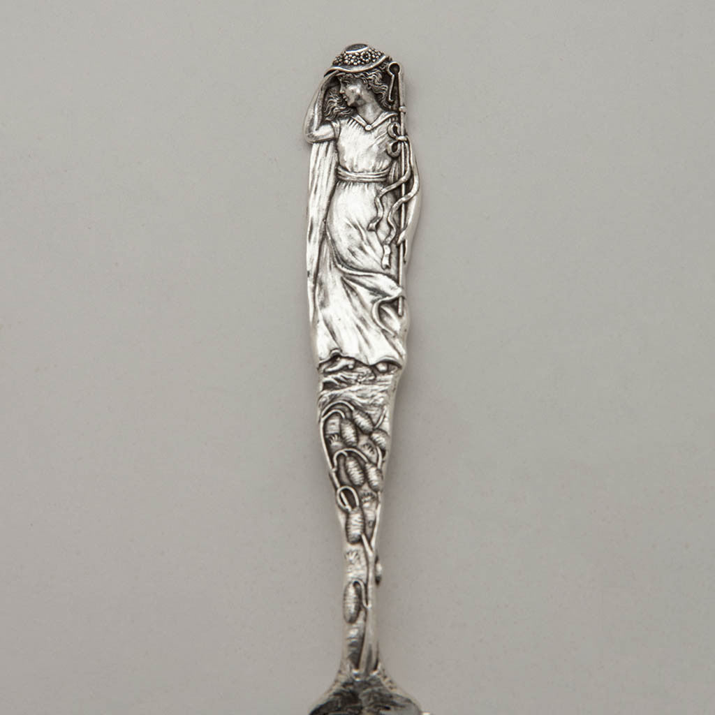 Detail of Tiffany &amp; Co Antique Sterling Silver Little Bo Peep Youth Fork, New York City, c. 1900