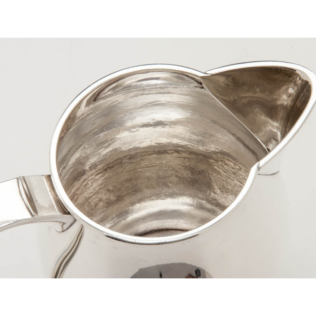 Interior detail Lewis E. Jenks Antique Sterling Silver Pitcher, Boston, c. 1875