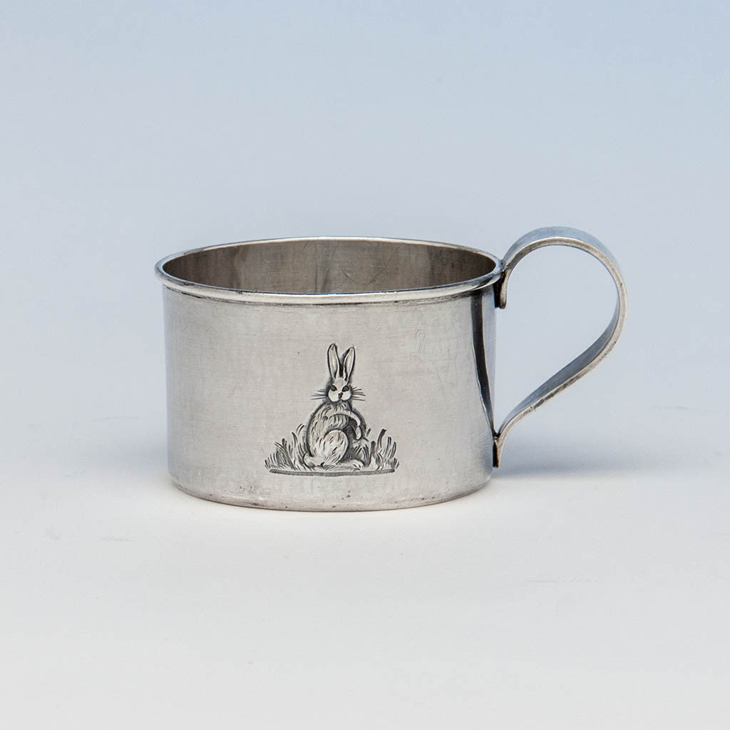 The Kalo Shop Hand Wrought Sterling Silver Arts & Crafts Child's Cup, Chicago, Illinois, c. 1920's