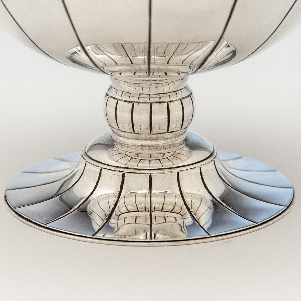 Base to Erik Magnussen for Gorham Art Deco Large Covered Centerpiece, Providence, RI, 1925 