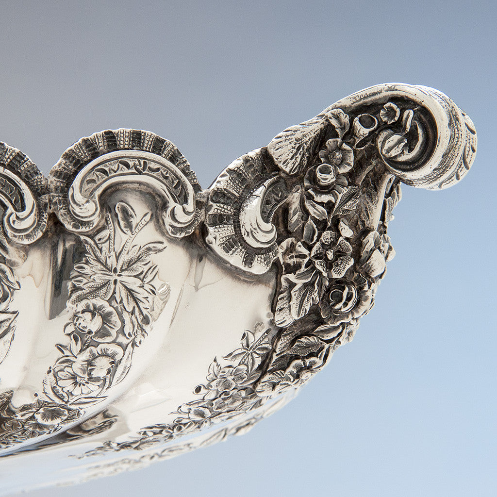 Handle to Pair of S. Kirk &amp; Son Antique Sterling Silver Oval Serving Dishes, Baltimore, MD, 1891- c. 1905