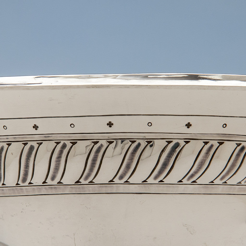 Detail of Arthur Stone Arts &amp; Crafts Sterling Silver &#39;Avon&#39; Bowl, Gardner, MA, c. 1926