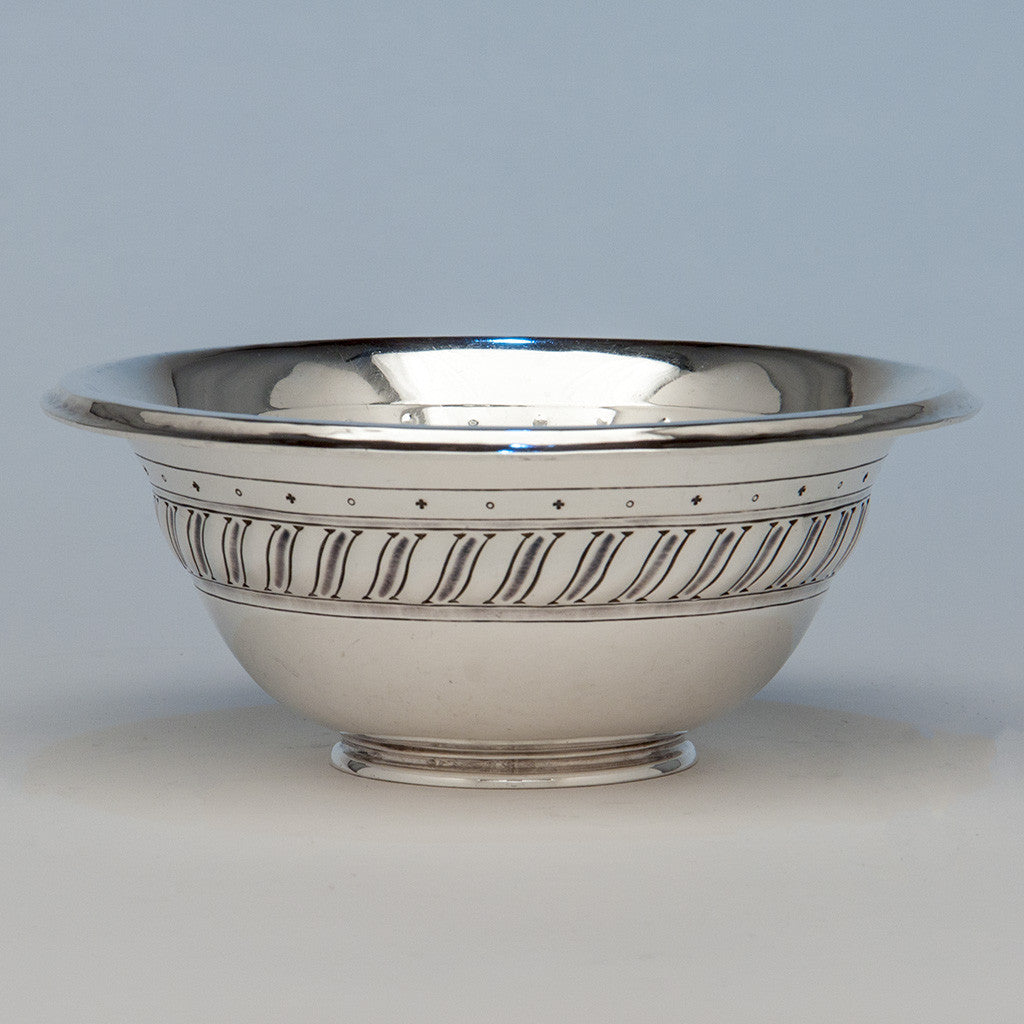Arthur Stone Arts & Crafts Sterling Silver 'Avon' Bowl, Gardner, MA, c. 1926