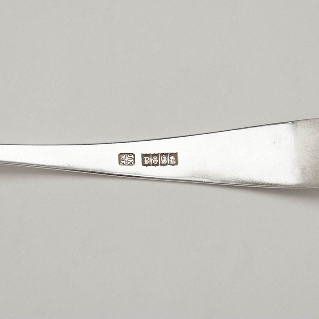 Marks on Irish Antique Sterling Silver Gravy Ladle, James Keating &amp;amp; Richard Flood, Dublin, 1811