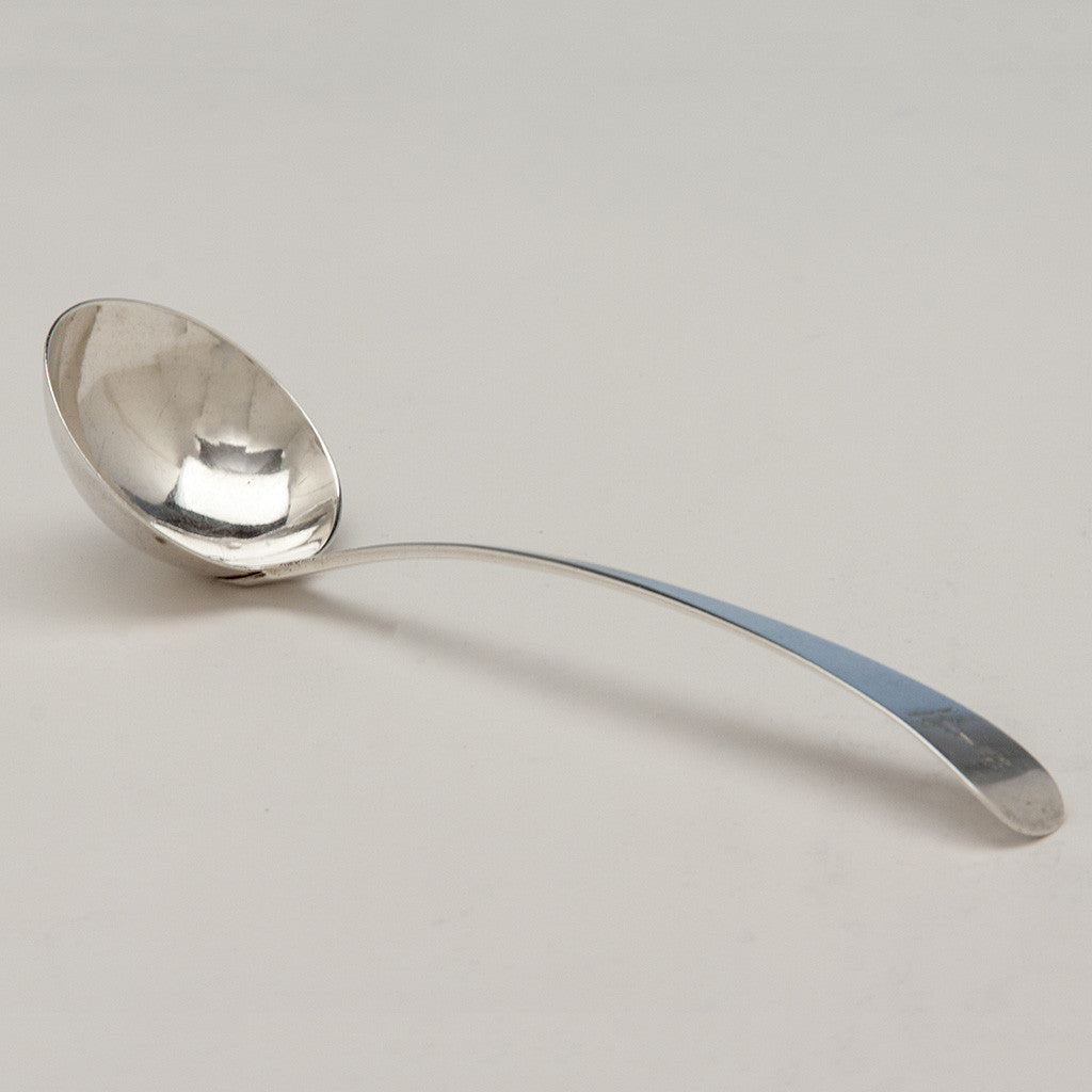 Irish Antique Sterling Silver Gravy Ladle, William Cummins, Dublin, 1821