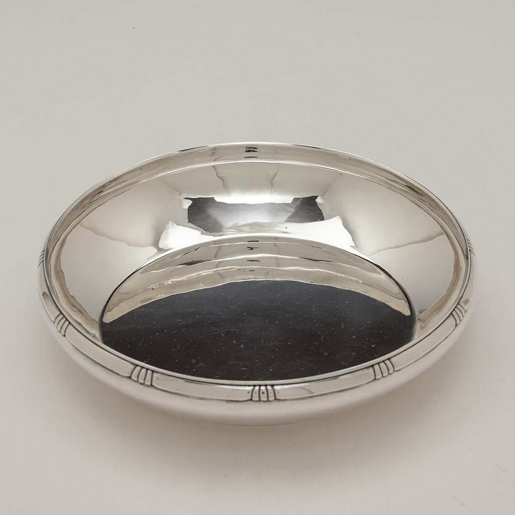 Interior of Arthur Stone Arts &amp; Crafts Sterling Silver Bowl, Gardiner, MA, c. 1920