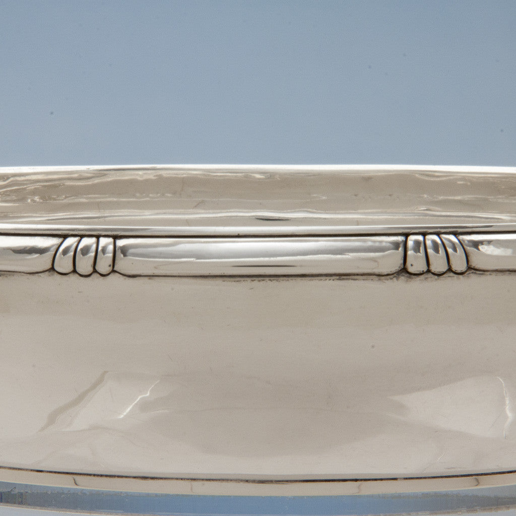 Border to Arthur Stone Arts &amp; Crafts Sterling Silver Bowl, Gardiner, MA, c. 1920