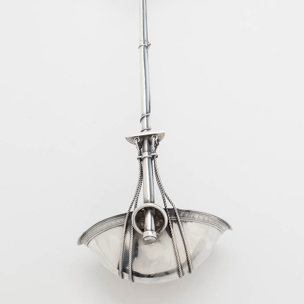 Bowl back of Tiffany &amp; Co Antique Sterling Silver Figura Punch Ladle, New York City, 1870-75