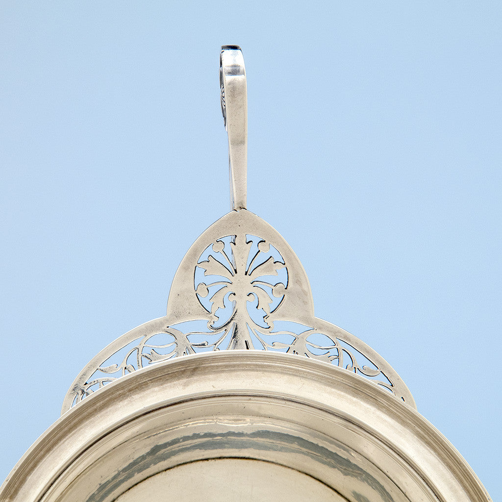 Handle form above on the Gorham Antique Sterling Silver Porringer, Providence, RI, 1874