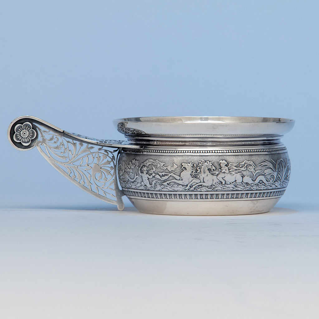 Gorham Antique Sterling Silver Porringer, Providence, RI, 1874