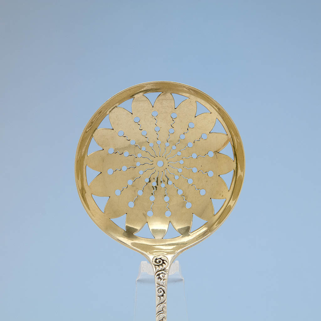 Bowl detail Davis &amp; Galt Antique Sterling Silver Pea Spoon, Philadelphia, PA, c. 1890