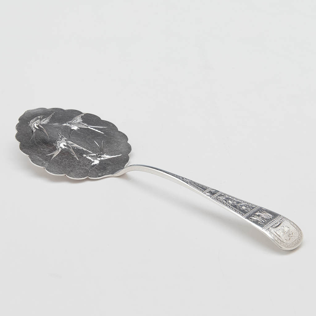 J. E. Caldwell Antique Sterling Silver Buckwheat Pancake or Pastry Server, Philadelphia, c. 1880