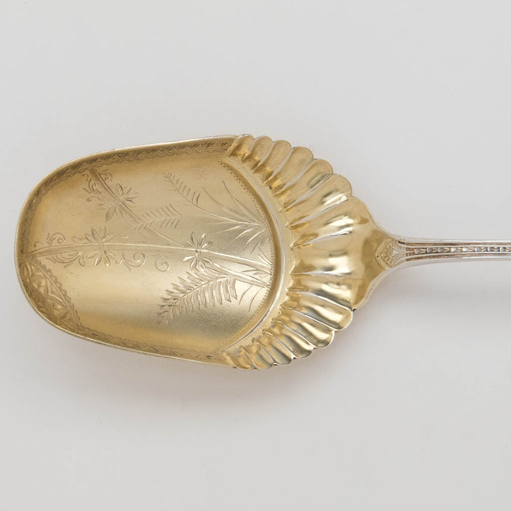 Bowl of Knowles &#39;Coronet&#39; Pattern Antique Sterling Silver Serving Spoon, Providence, RI, c. 1880&#39;