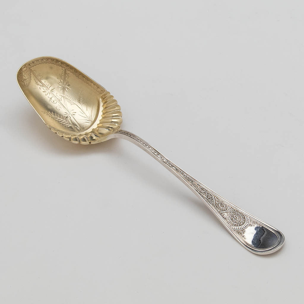 Knowles 'Coronet' Pattern Antique Sterling Silver Serving Spoon, Providence, RI, c. 1880'