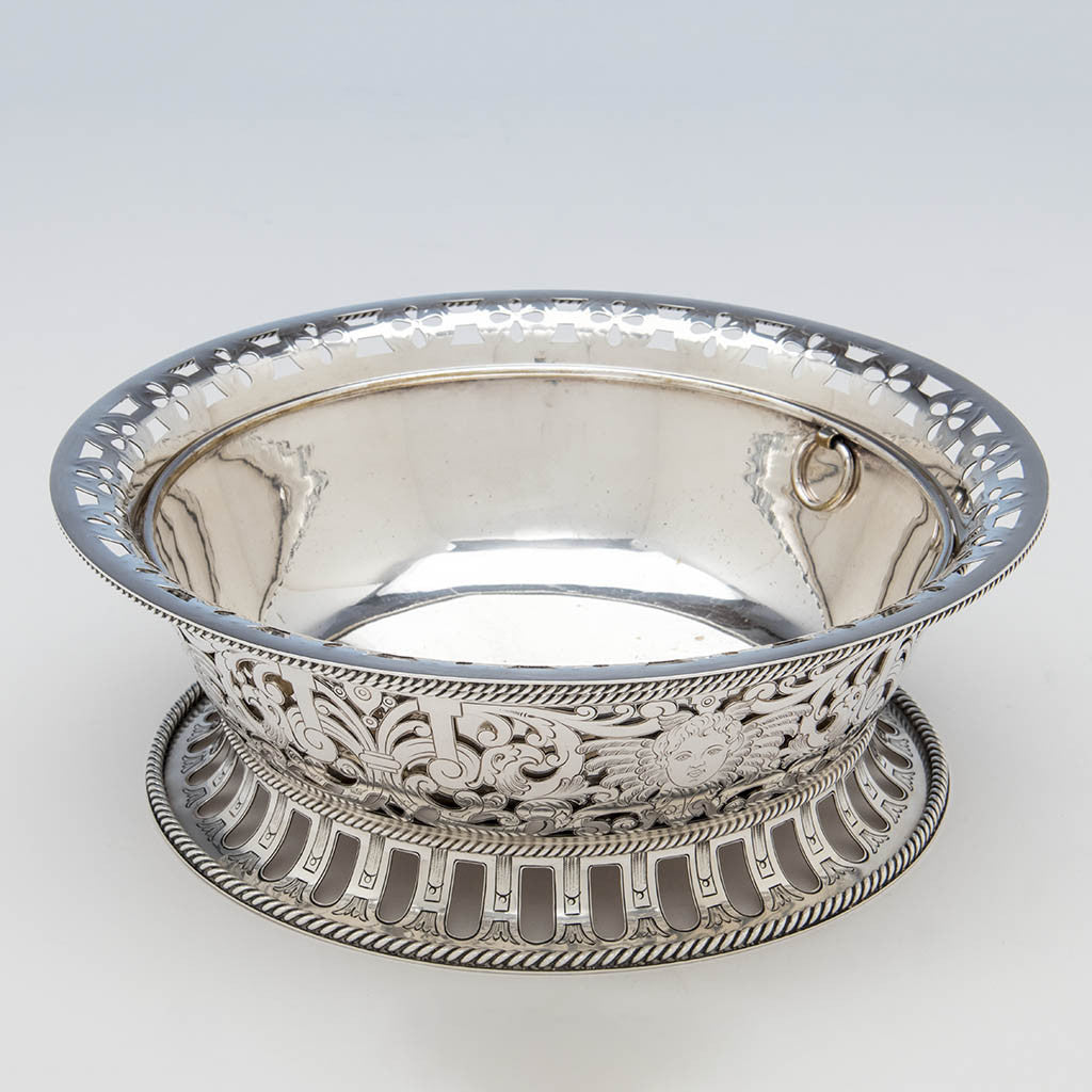 Interior of Gorham Antique Sterling Silver Centerpiece Bowl with Liner, Providence, RI, 1913