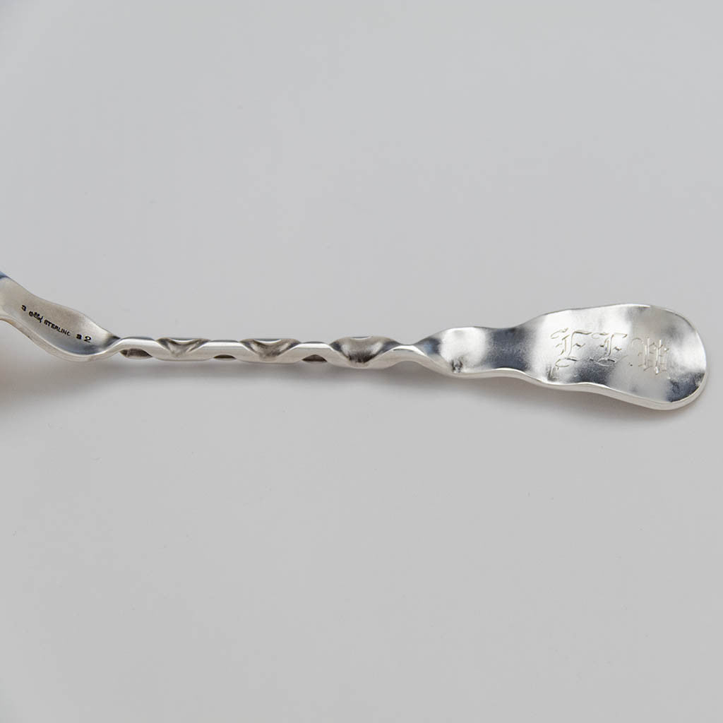 Whiting Cat and Mouse Antique Sterling Silver Cheese Scoop, New York C ...