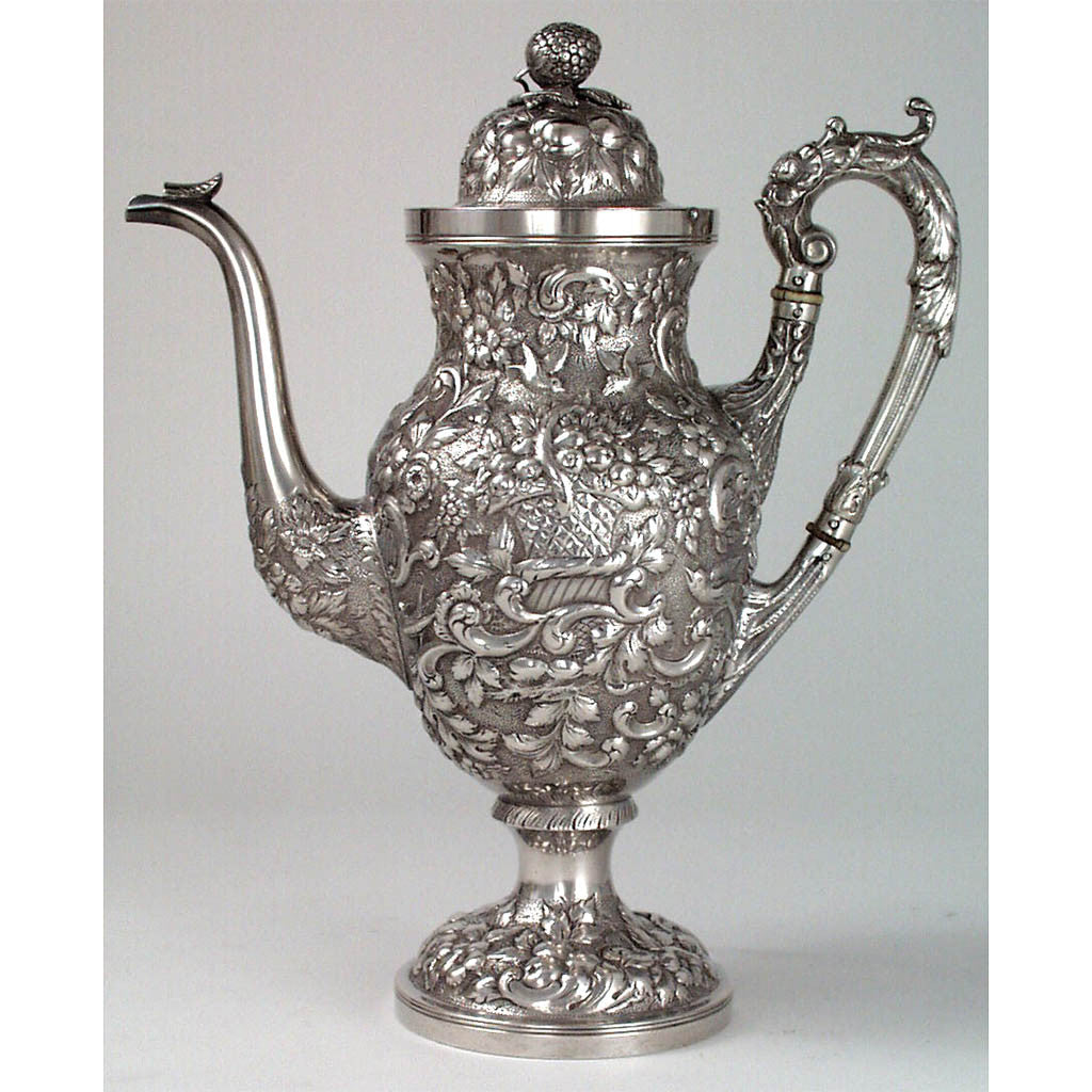 Coffee or tea pot Andrew Ellicott Warner: The Tucker Family Tea and Coffee Service, Baltimore, c. 1840