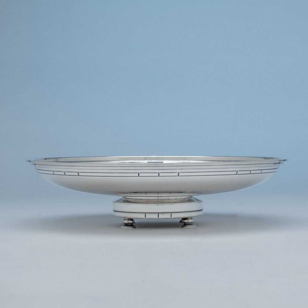 Erik Magnussen Designed for Gorham &#39;Modern American&#39; Art Deco Sterling Silver Centerpiece Bowl, Providence, RI, 1928