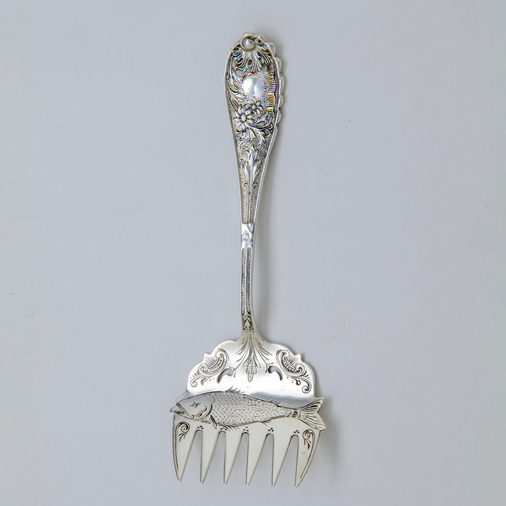 Fork with Wood and Hughes Olive Dish and Fork, NYC, NY, c. 1890