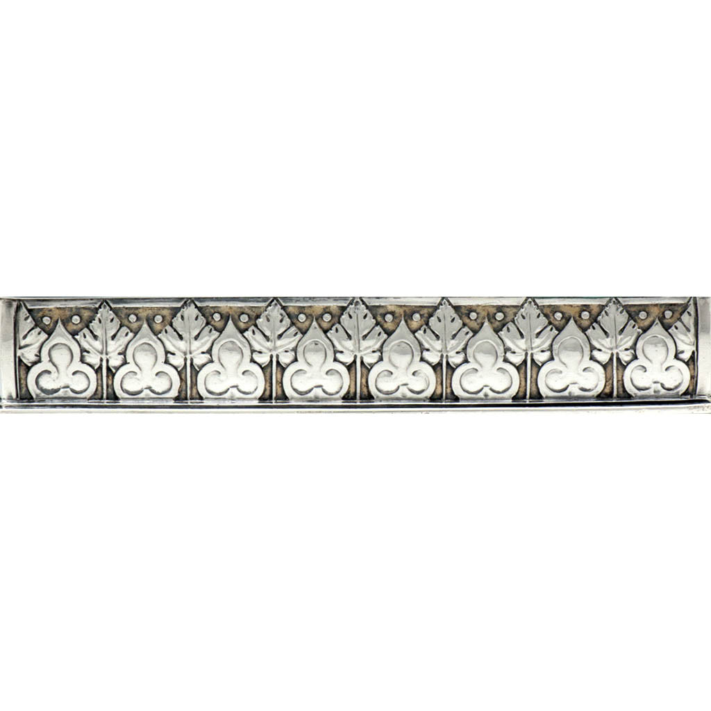 Gothic band detail Arthur J. Stone and Herbert Taylor, The Pomfret Chapel Altar Vases, Pair of American Sterling Silver and Gold Altar Vases, Gardner, MA, 1915