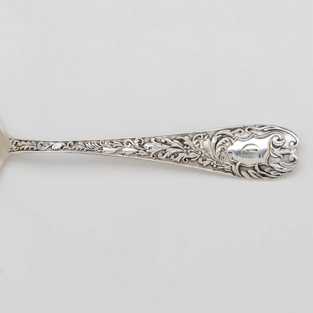 Handle to Knowles &#39;Aeolian&#39; Pattern Antique Sterling Silver Pierced Server, Providence, RI, c. 1880