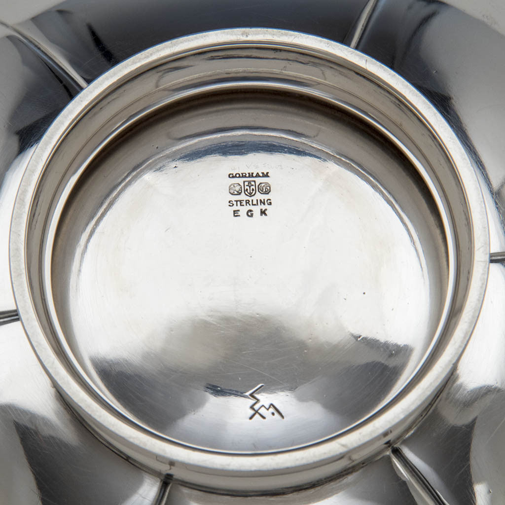 Marks on Erik Magnussen for Gorham Sterling Silver Covered Centerpiece Bowl, Providence, RI, 1926
