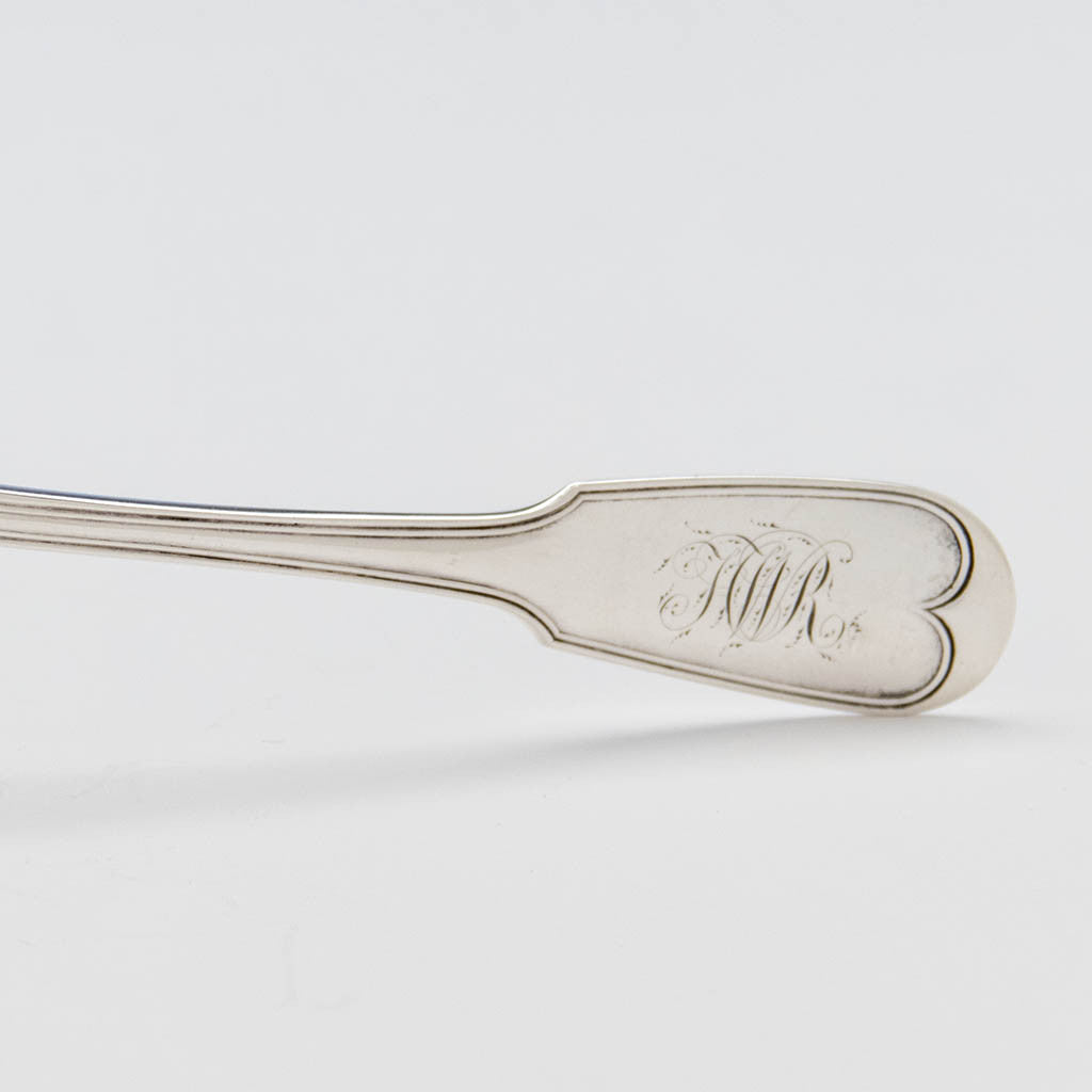 Handle to Polhamus &amp; Strong Antique Sterling Silver Pie Server, New York City, c. 1859-63