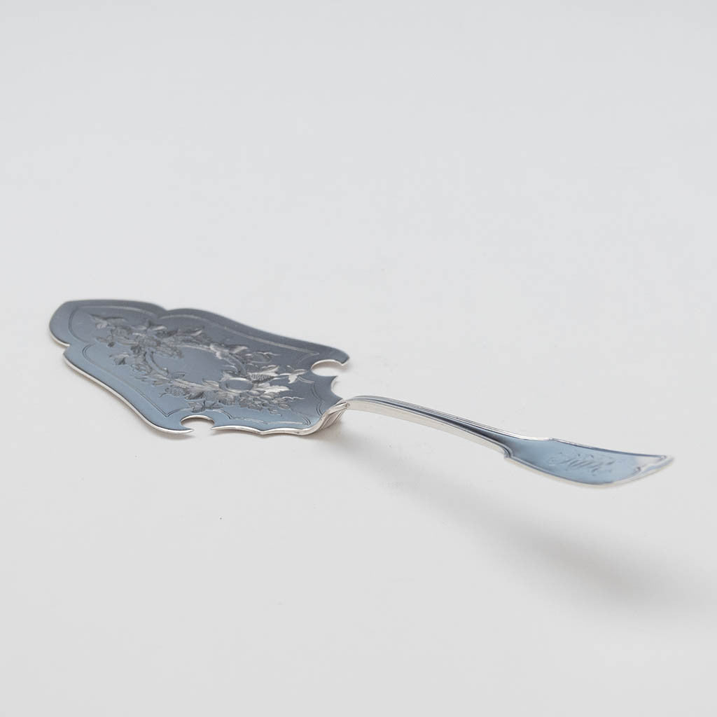 Polhamus &amp; Strong Antique Sterling Silver Pie Server, New York City, c. 1859-63