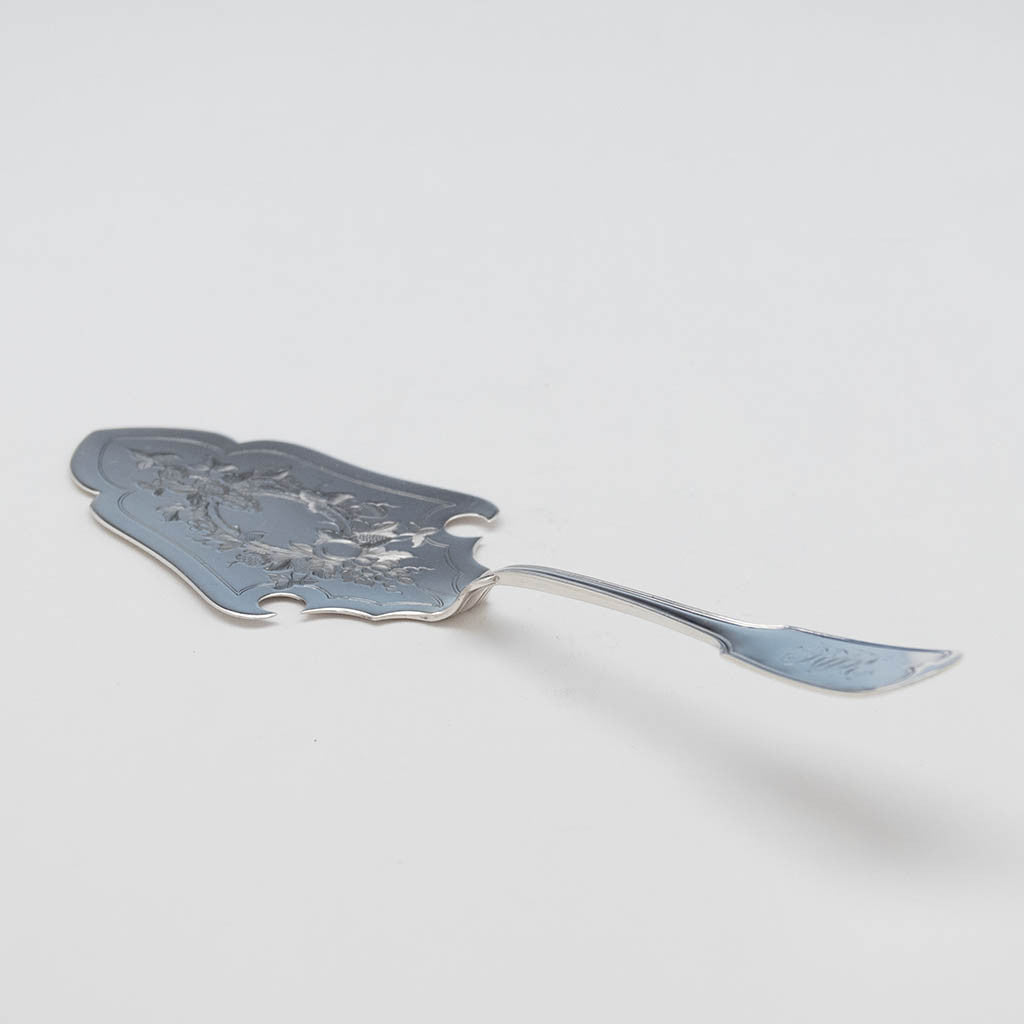 Polhamus & Strong Antique Sterling Silver Pie Server, New York City, c. 1859-63