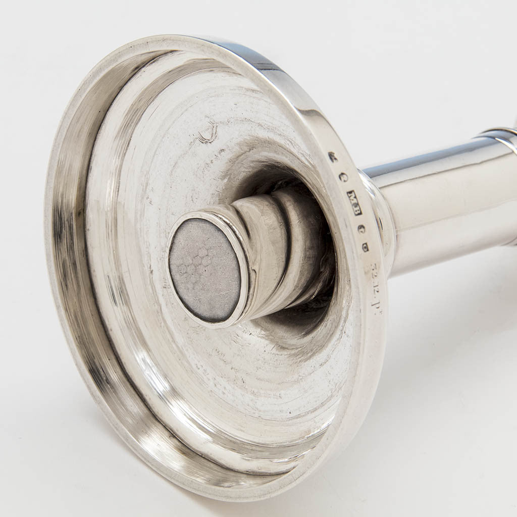 bottom of Matthew Boulton Rare George III Antique Sterling Silver Telescopic Candlesticks, Birmingham, 1812/13