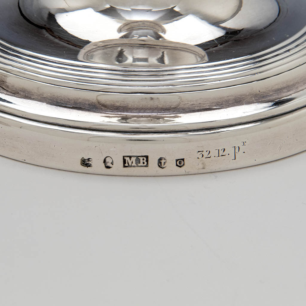 Marks on Matthew Boulton Rare George III Antique Sterling Silver Telescopic Candlesticks, Birmingham, 1812/13